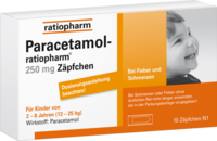 PARACETAMOL-ratiopharm 250 mg Zäpfchen